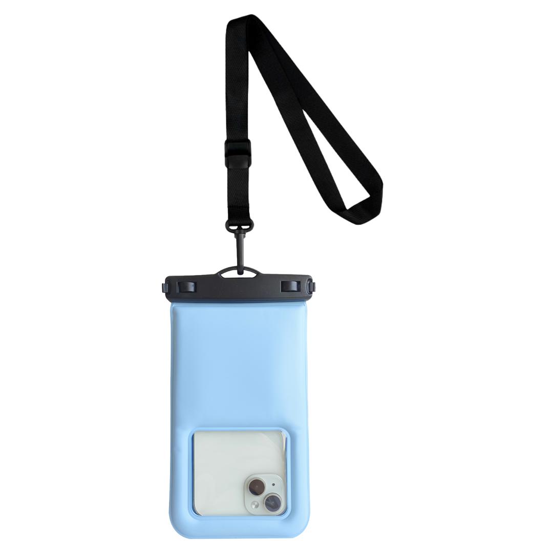 Blue Waterproof Phone Case with Strap for festivals