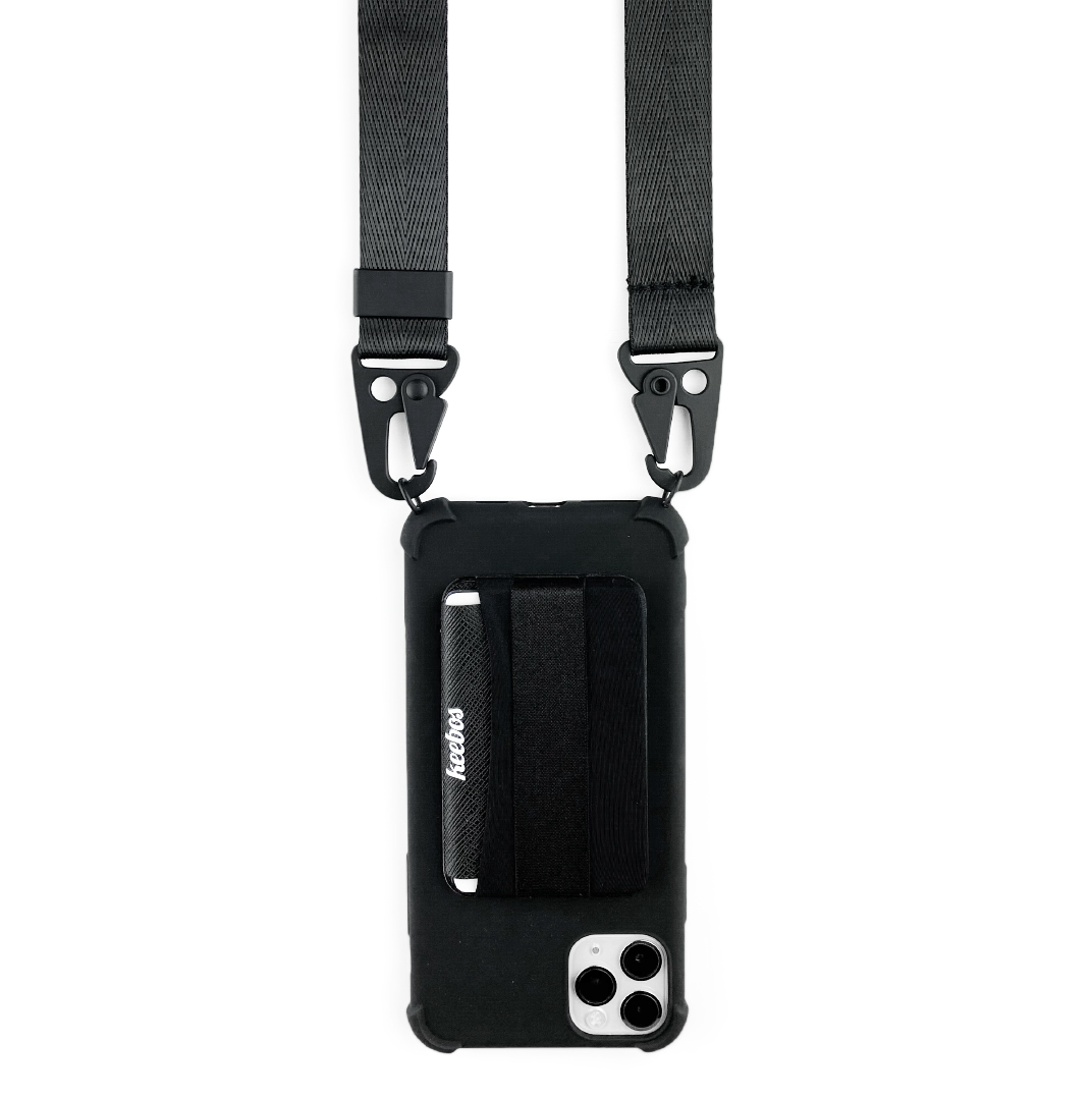 Black Crossbody iPhone Case - Voyage (Detachable Strap)