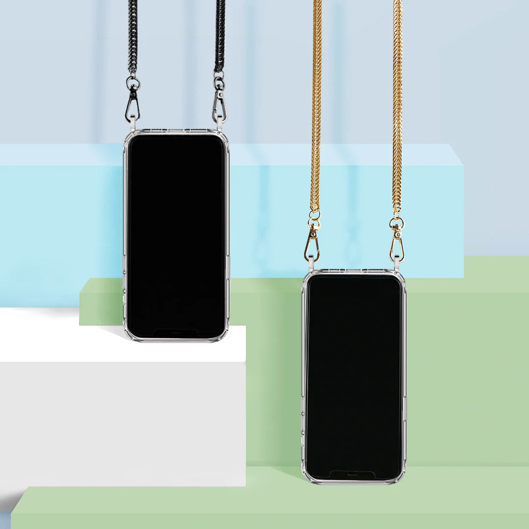 Crossbody Phone Case - Royal (Gold Chain)