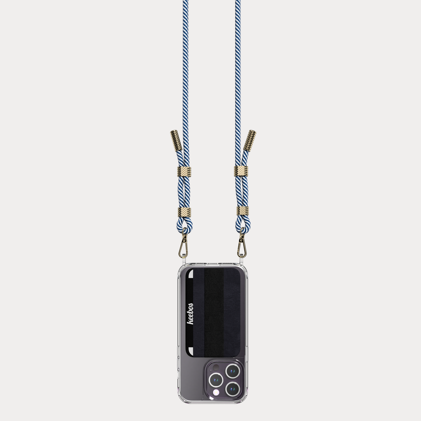 Crossbody Phone Case - Marine (Blue & White)