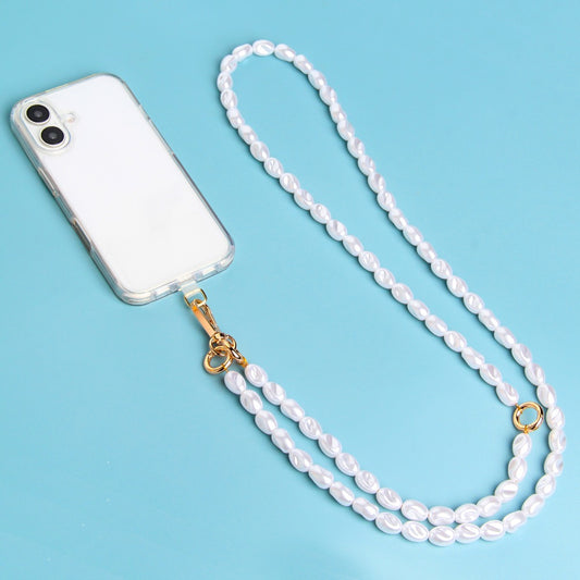 Pearl strap for phone cases