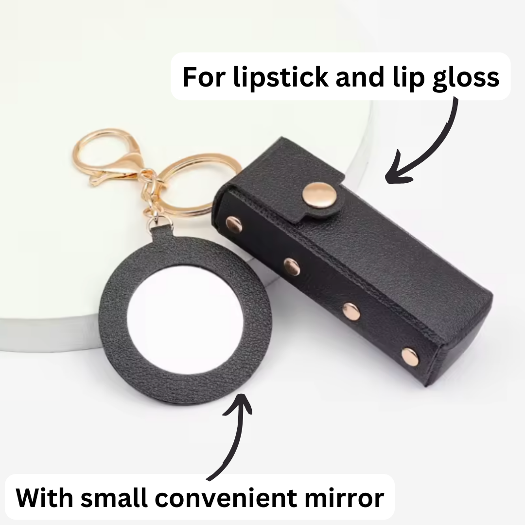 Lipstick Pouch with Mirror – Keebos Lipstick Pouch with Mirror – Keebos