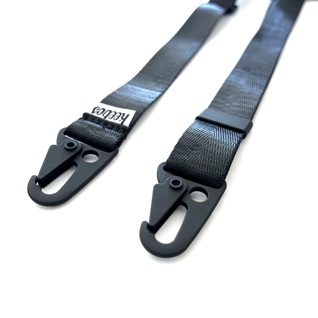 Black Voyage Strap (Flat Adjustable) for the Samsung Z Fold 8 crossbody case