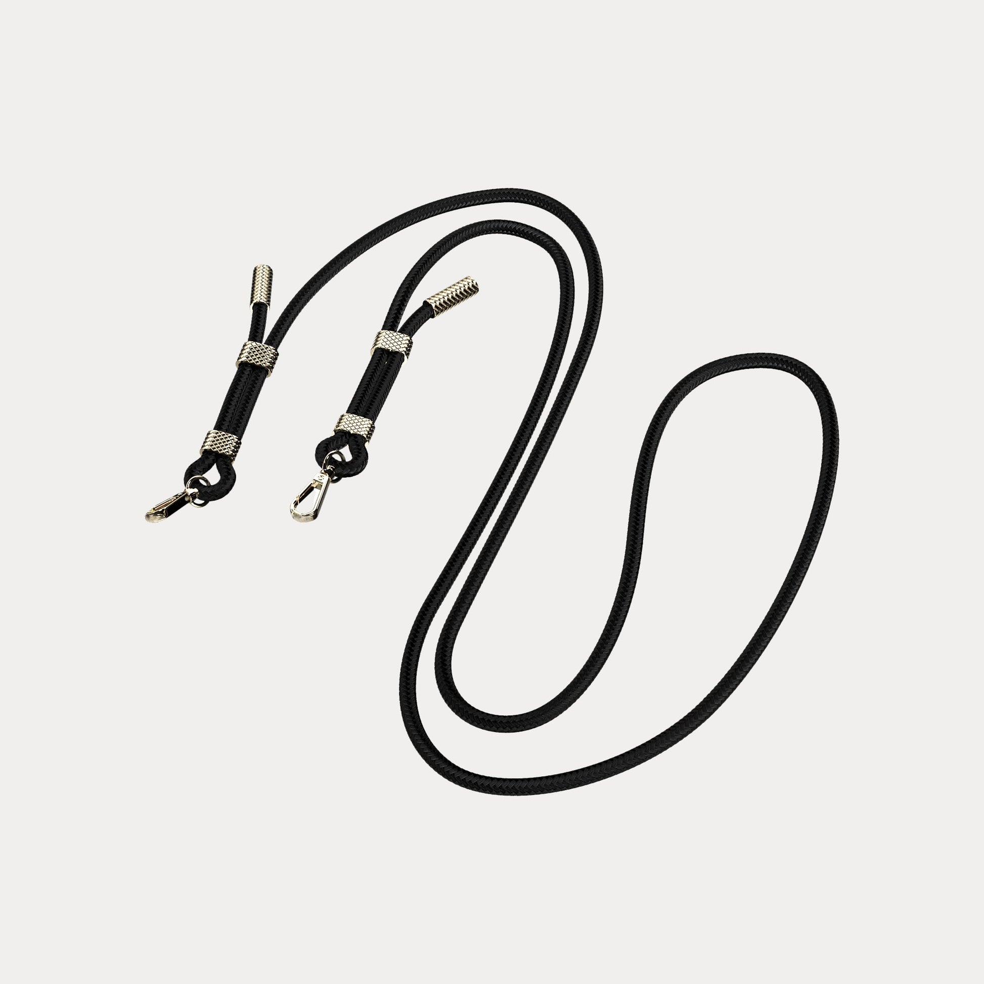 Sunset black crossbody phone strap with gold detailing