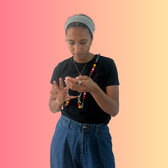 Crossbody Phone Case - Lucille (Colorful Beaded Phone Strap)