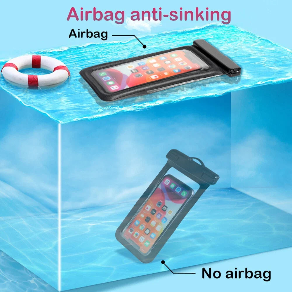 Anti sinking waterproof phone case that floats instead of sinking