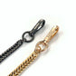 Keebos gold chain and onyx chain clasps for the Samsung Z Fold 8 crossbody case