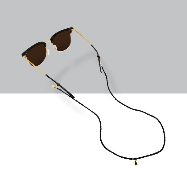 Black sunglasses strap on sale