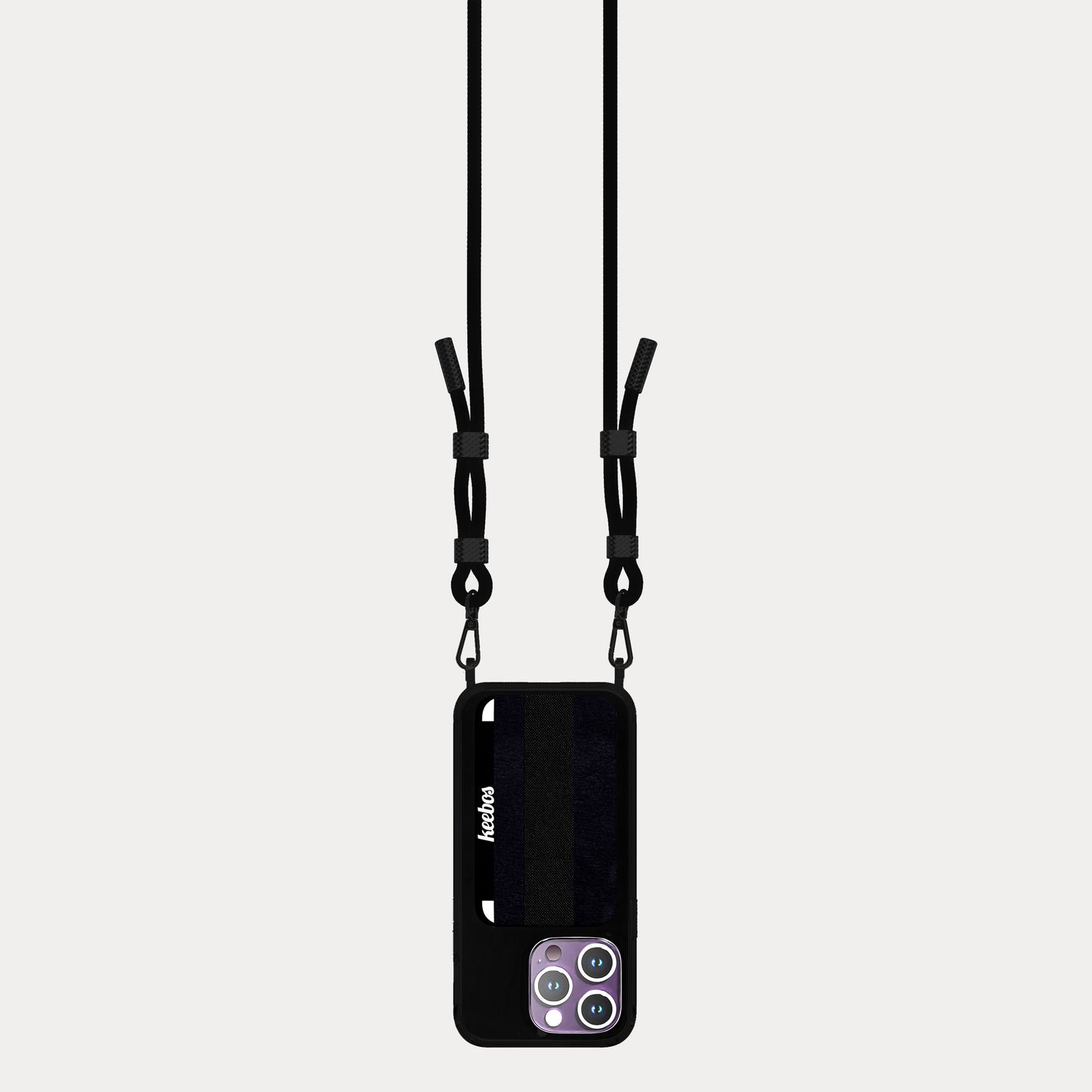 Crossbody Phone Case Necklace - Midnight (All Black)