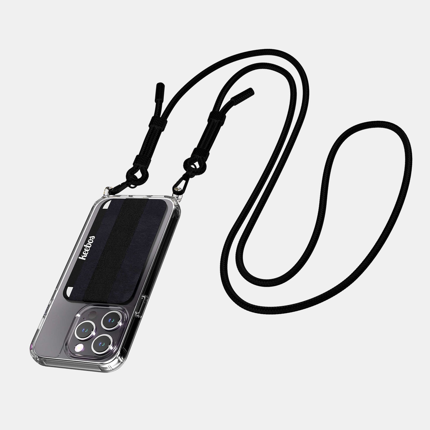 all black crossbody phone case strap removable
