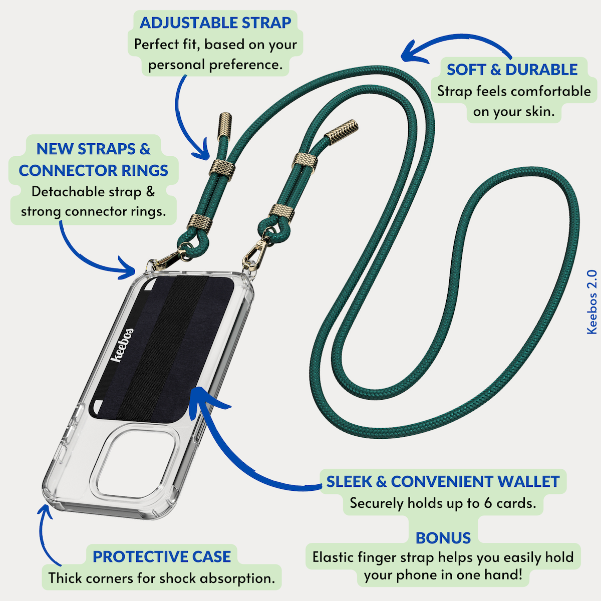 Green Samsung Crossbody Phone Case Galaxy S20 Plus Green Samsung Crossbody Phone Case Galaxy S20 Plus